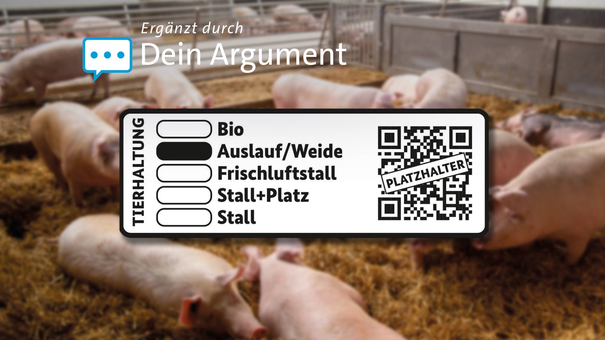 Das staatliche Tierhaltungslabel soll auf Fleischverpackungen gedruckt werden, damit Verbraucher erfahren, aus welcher Haltung die Tiere stammen. | Bild: BR / BMEL / Montage Das staatliche Tierhaltungslabel soll auf Fleischverpackungen gedruckt werden, damit Verbraucher erfahren, aus welcher Haltung die Tiere stammen.